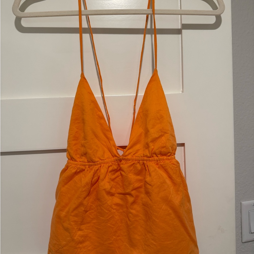 Faithfull the Brand Orange Spaghetti Strap Camisole